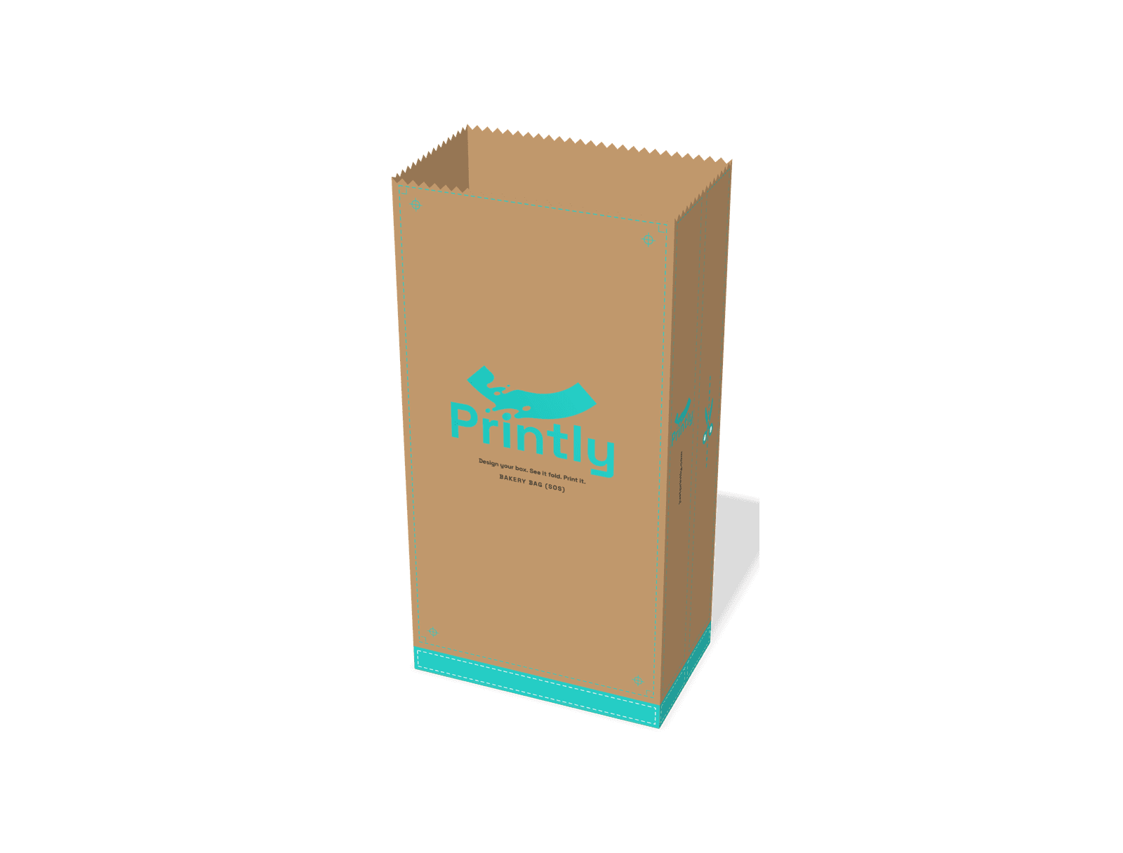 Bakery bag (SOS), serrated top, 150 x 90 x 300 mm