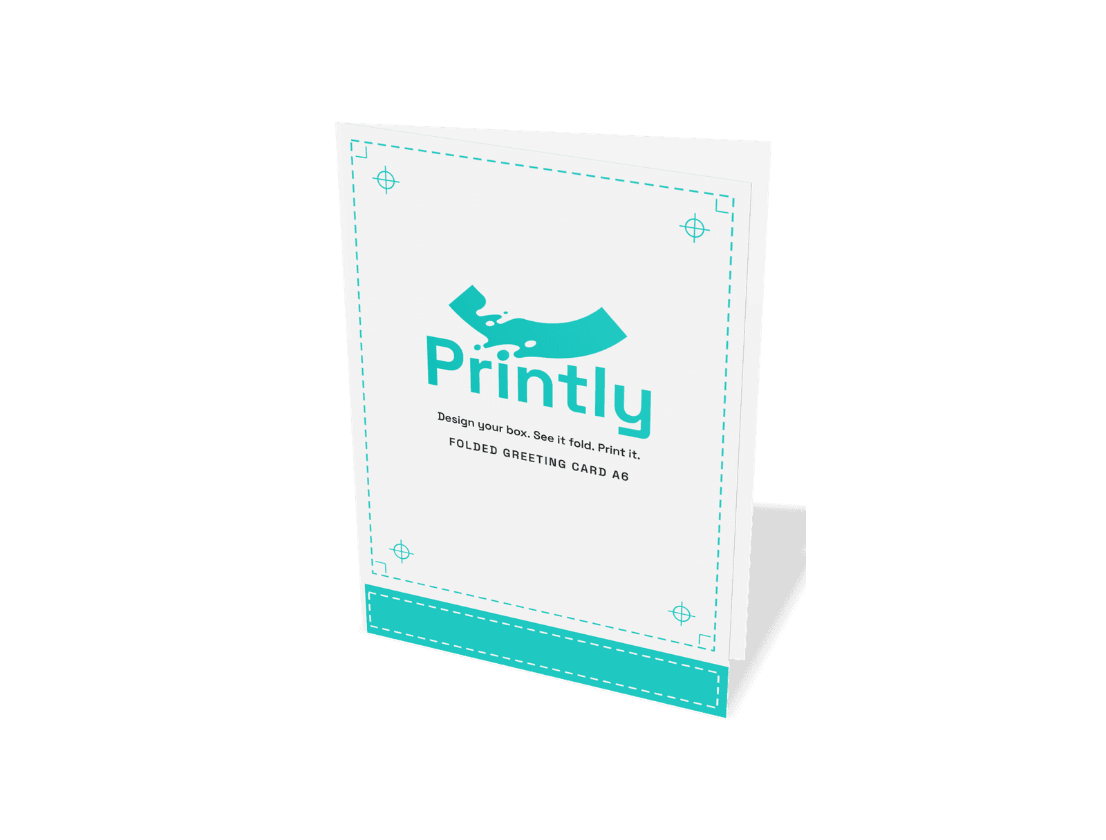 Folded greeting card A6 (A5 sheet, 105 x 148 mm folded)