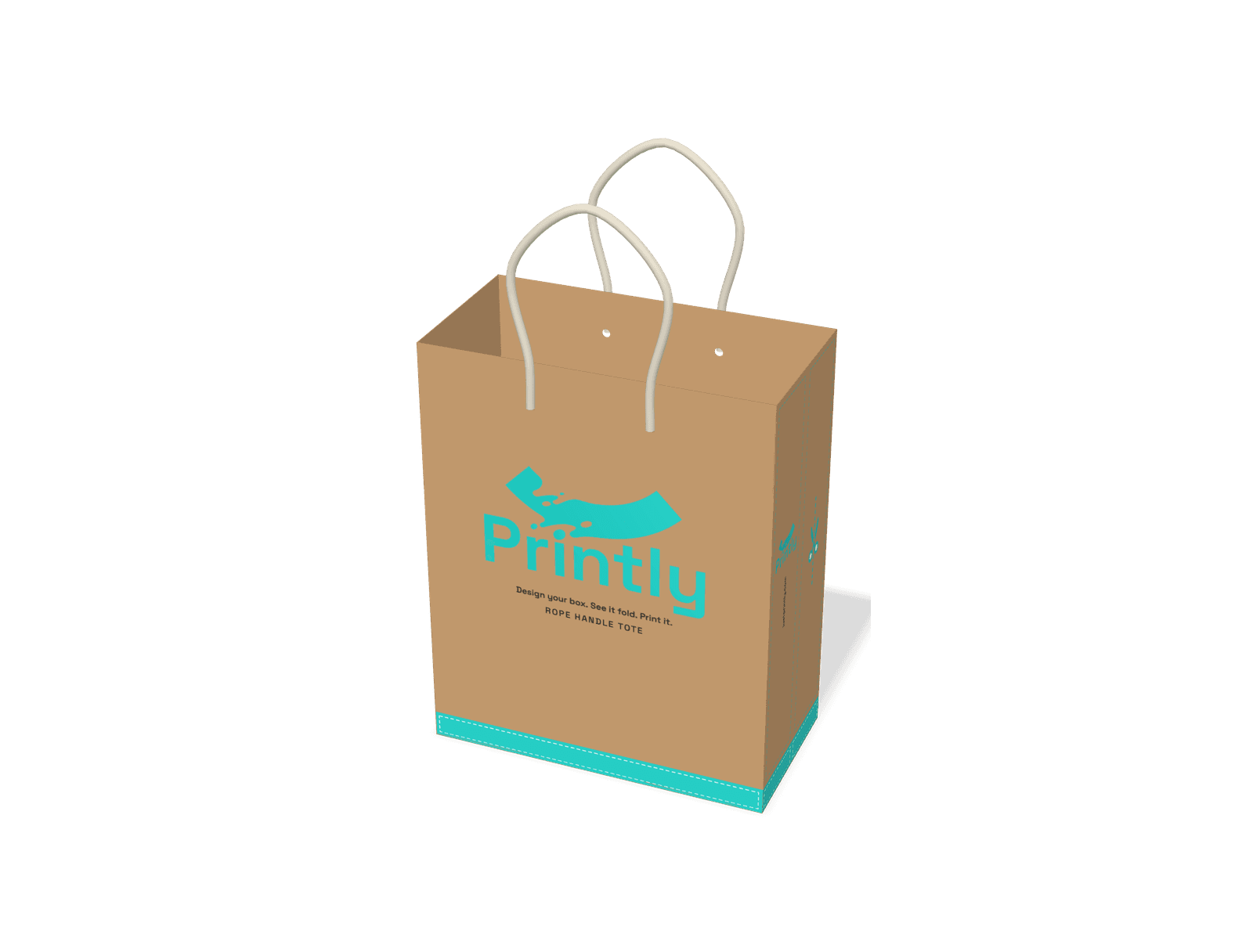 Rope handle tote, 200 x 100 x 250 mm